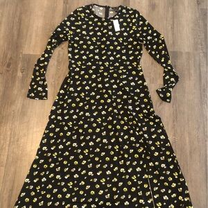 Banana Republic long sleeve black dress